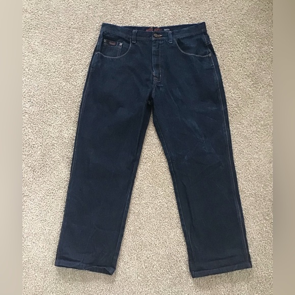 Red Ape Jeans Mens 38X33 Loose Fit Hip Hop Skater Grunge Blue Denim - Picture 3 of 13